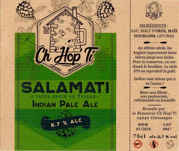 Etiquette BRASSERIE CHHOPTI 17