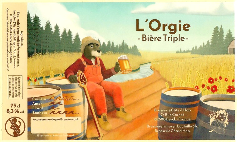 Etiquette BRASSERIE COTE D'HOP 01