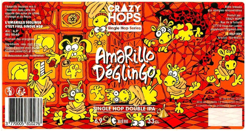 Etiquette BRASSERIE CRAZY HOPS 10