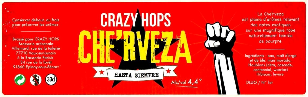 Etiquette BRASSERIE CRAZY HOPS 11