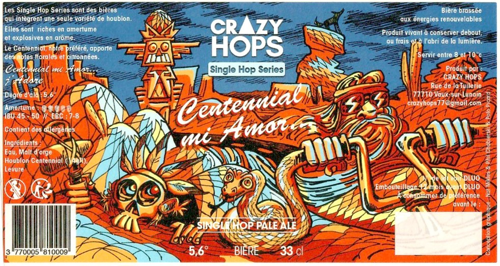 Etiquette BRASSERIE CRAZY HOPS 29