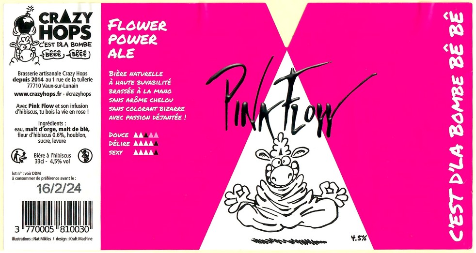 Etiquette BRASSERIE CRAZY HOPS 37