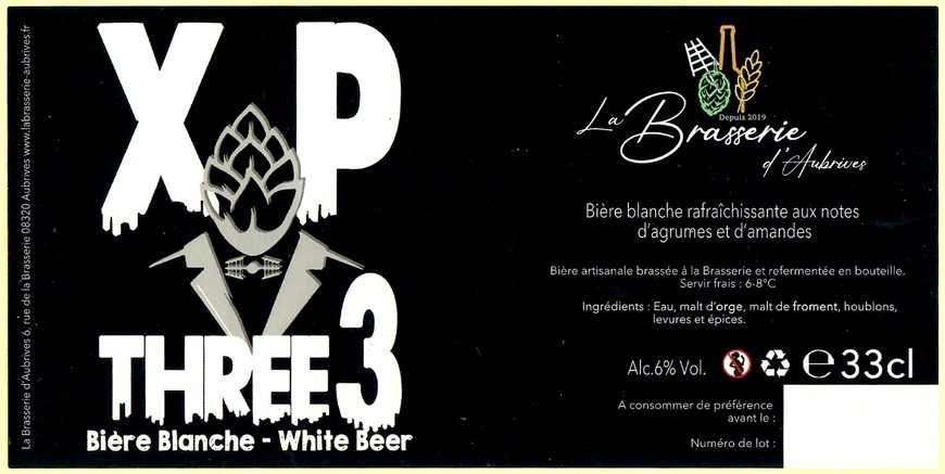 Etiquette BRASSERIE D'AUBRIVES 05