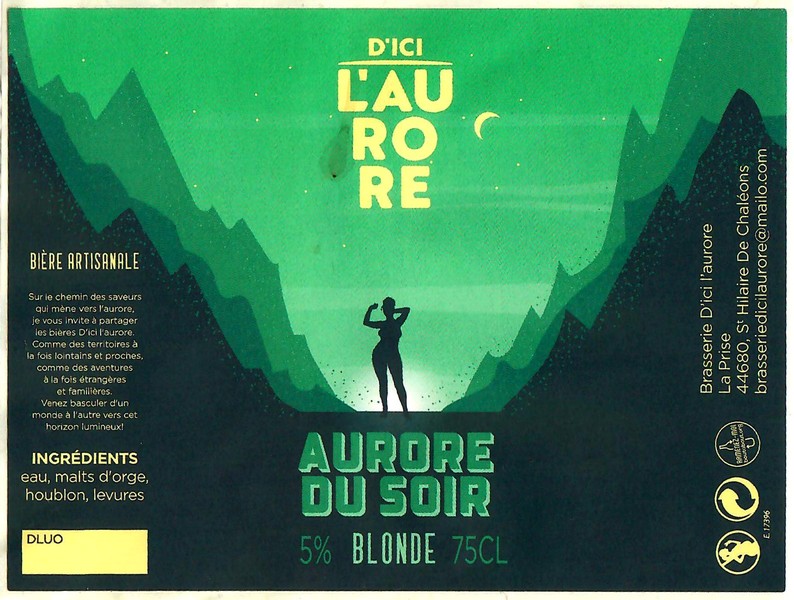 Etiquette BRASSERIE D'ICI L'AURORE 01