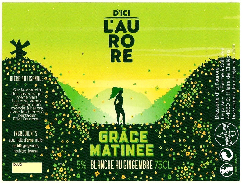 Etiquette BRASSERIE D'ICI L'AURORE 04