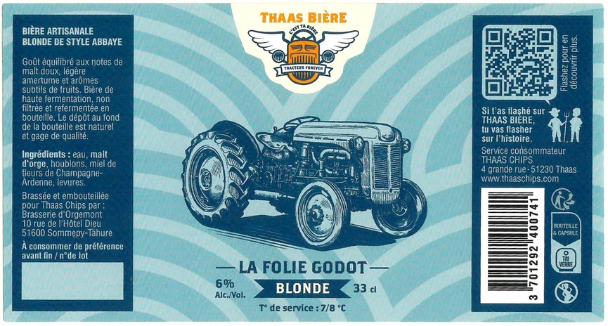 Etiquette BRASSERIE D'ORGEMONT 84