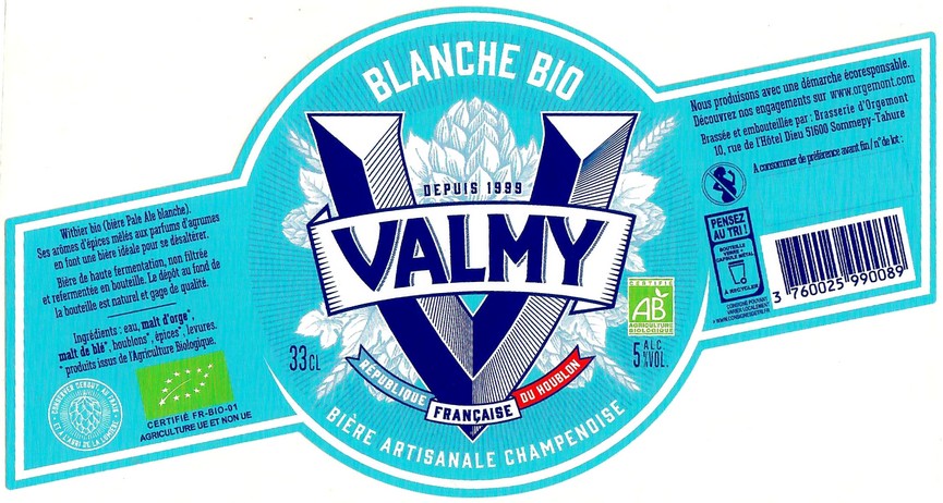 Etiquette BRASSERIE D'ORGEMONT 85