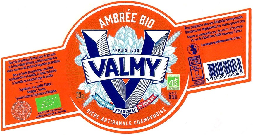 Etiquette BRASSERIE D'ORGEMONT 87