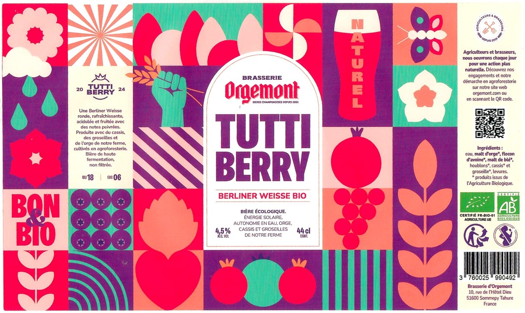 Etiquette BRASSERIE D'ORGEMONT 89