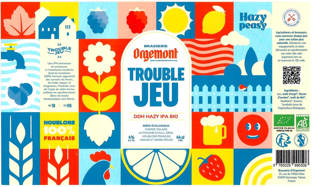 Etiquette BRASSERIE D'ORGEMONT 90