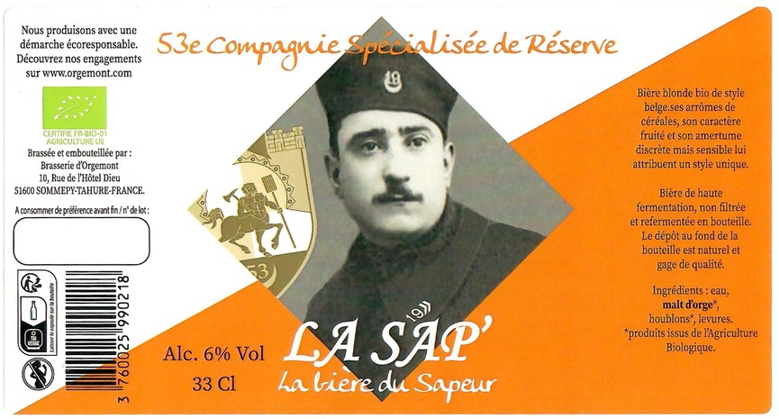 Etiquette BRASSERIE D'ORGEMONT 94