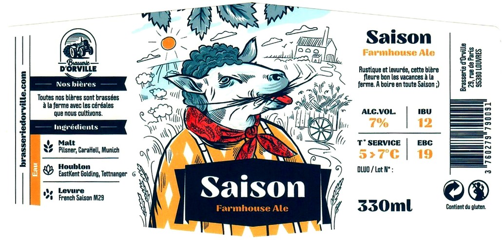 Etiquette BRASSERIE D'ORVILLE 06