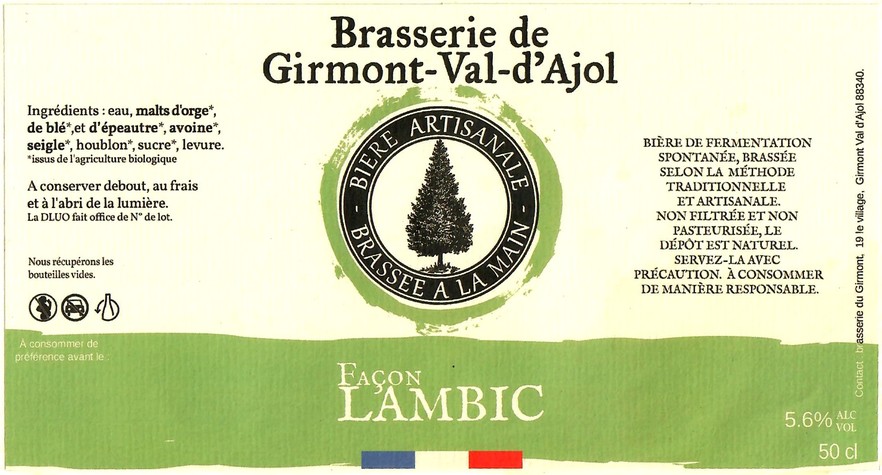 Etiquette BRASSERIE DE GIRMONT 03