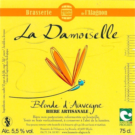 Etiquette BRASSERIE DE L'ALAGNON 42