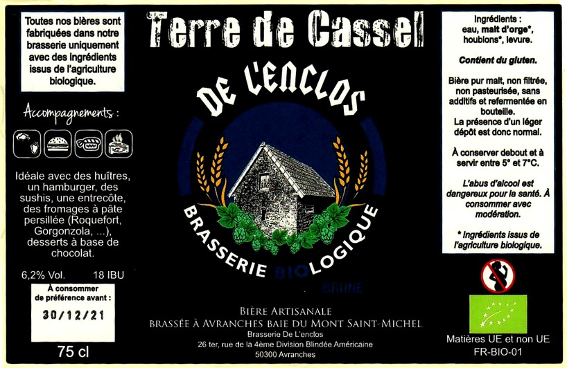 etiquette BRASSERIE DE L'ENCLOS 01
