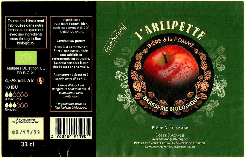 Etiquette BRASSERIE DE L'ENCLOS 02