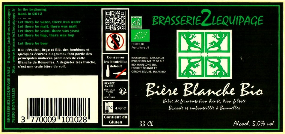 Etiquette BRASSERIE DE L'EQUIPAGE 18