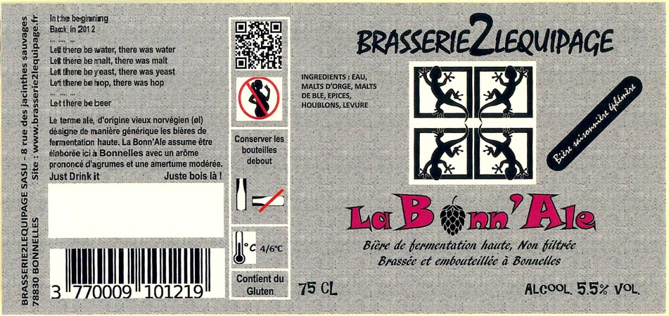 Etiquette BRASSERIE DE L'EQUIPAGE 24