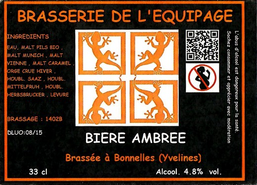 Etiquette BRASSERIE DE L'EQUIPAGE 28