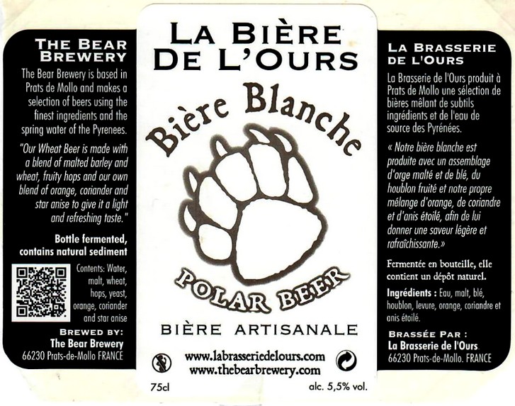 etiquette BRASSERIE DE L'OURS 02