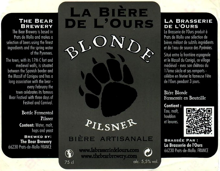 etiquette BRASSERIE DE L'OURS 05