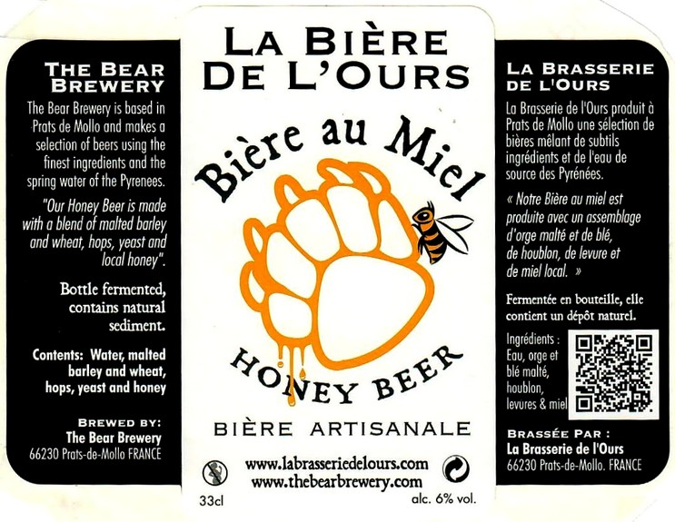 etiquette BRASSERIE DE L'OURS 09