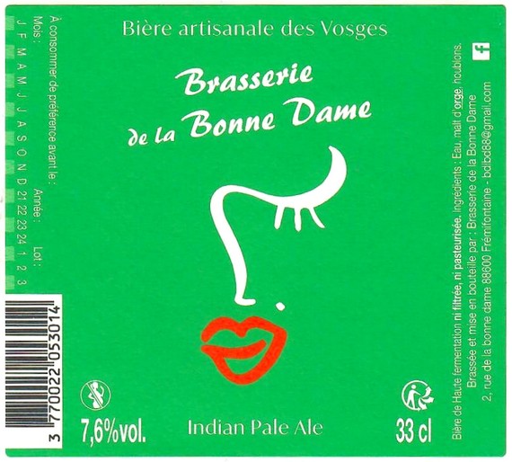 Etiquette BRASSERIE DE LA BONNE DAME 04