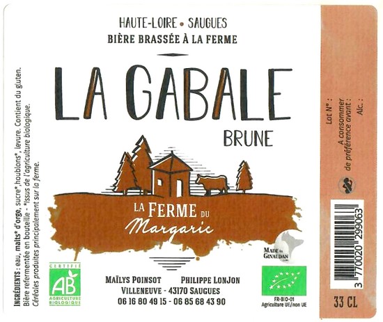 Etiquette BRASSERIE DE LA FERME DU MARGARIC 13
