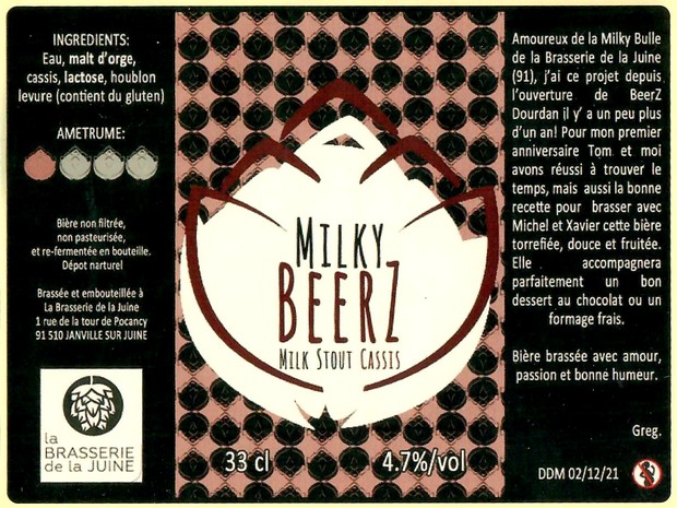 Etiquette BRASSERIE DE LA JUINE 48