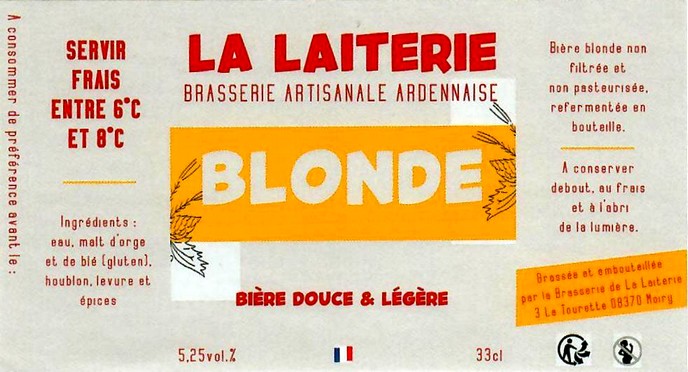 etiquette BRASSERIE DE LA LAITERIE 01