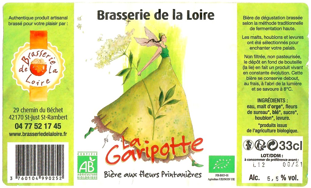 Etiquette BRASSERIE DE LA LOIRE 37