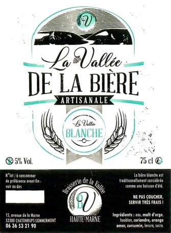 Etiquette BRASSERIE DE LA VALLEE 52 06