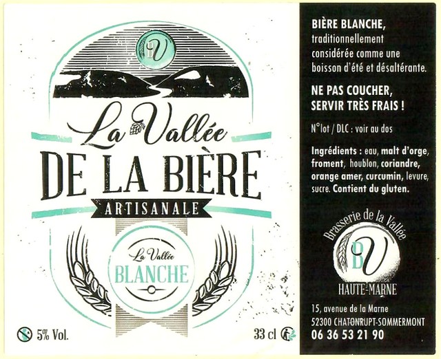 Etiquette BRASSERIE DE LA VALLEE 52 10
