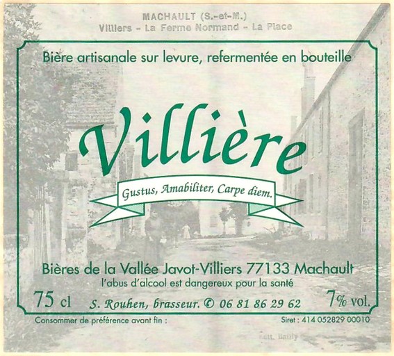 Etiquette BRASSERIE DE LA VALLEE JAVOT 02