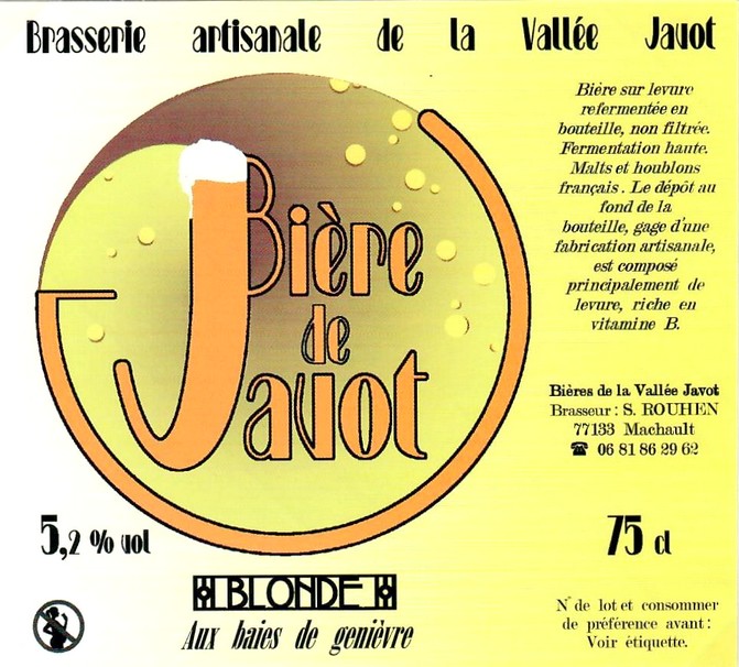 Etiquette BRASSERIE DE LA VALLEE JAVOT 05