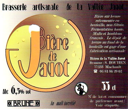 Etiquette BRASSERIE DE LA VALLEE JAVOT 07