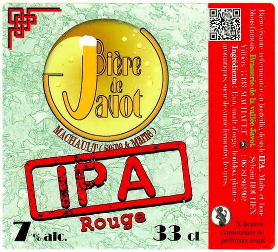 Etiquette BRASSERIE DE LA VALLEE JAVOT 12