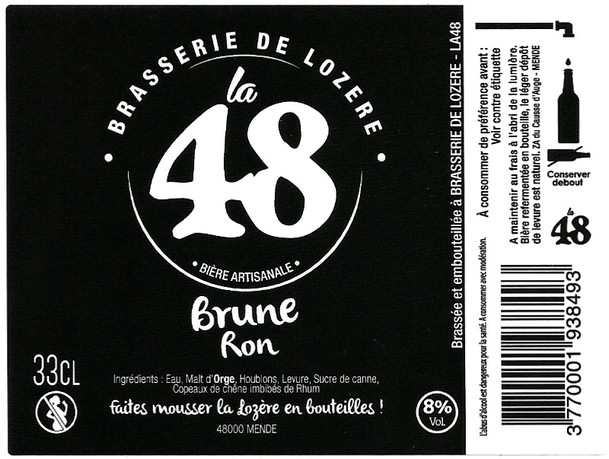 etiquette BRASSERIE DE LOZERE 43