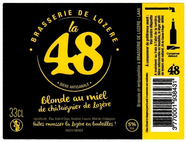 etiquette BRASSERIE DE LOZERE 50