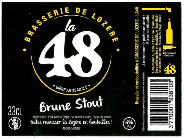 Etiquette BRASSERIE DE LOZERE 55