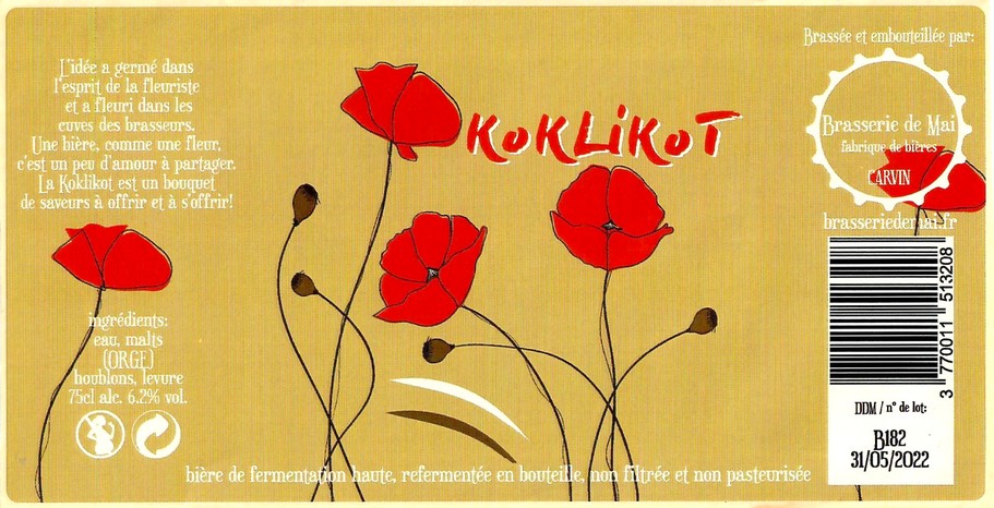 Etiquette BRASSERIE DE MAI 25