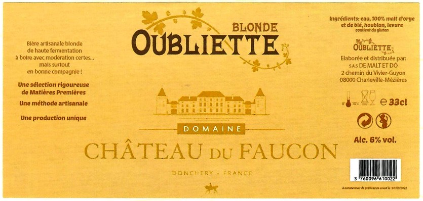 etiquette BRASSERIE DE MALT ET D'O 10