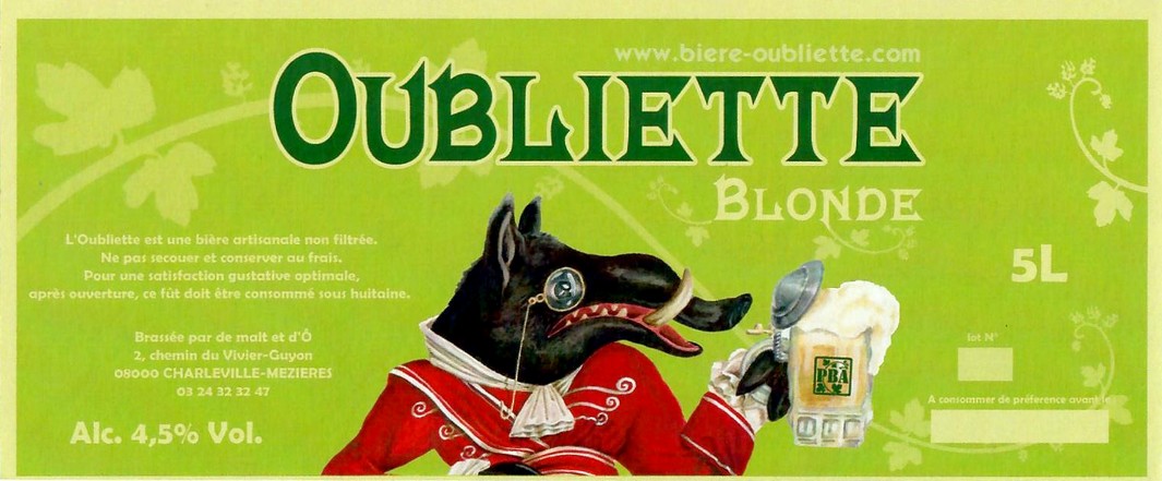 Etiquette BRASSERIE DE MALT ET D'O 19