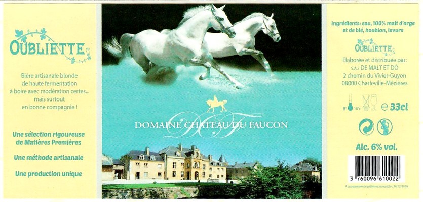 Etiquette BRASSERIE DE MALT ET D'O 25