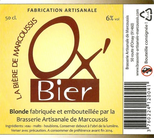 Etiquette BRASSERIE DE MARCOUSSIS 07