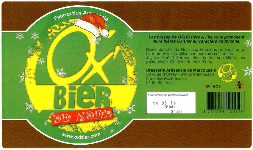 Etiquette BRASSERIE DE MARCOUSSIS 17