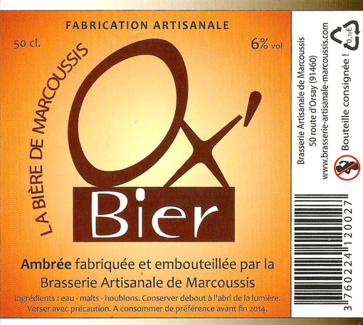 Etiquette BRASSERIE DE MARCOUSSIS 23