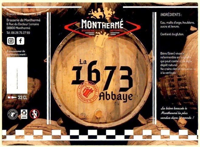 Etiquette BRASSERIE DE MONTHERME 07