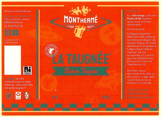 Etiquette BRASSERIE DE MONTHERME 17