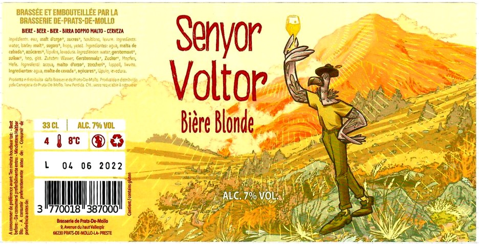 etiquette BRASSERIE DE PRATS DE MOLLO 01